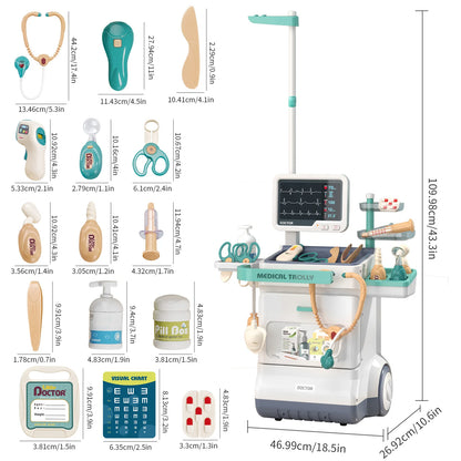 Children's Doctor Toy Set Role-Playing Injection and Stethoscope Simulation - Ohberri
