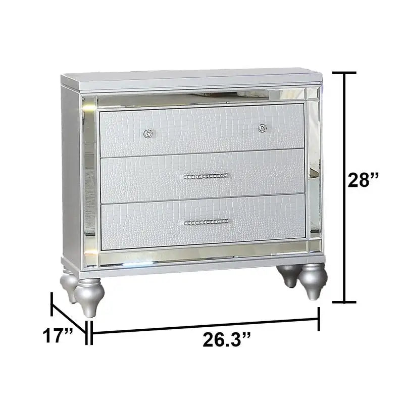 5 Pc Queen Bedroom Set with Fireplace Headboard & Footboard, Beige Wood Finish - Ohberri