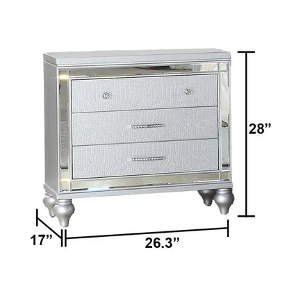 5 Pc Queen Bedroom Set with Fireplace Headboard & Footboard, Beige Wood Finish - Ohberri