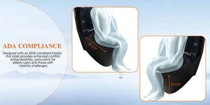 Dual-Flush, Water-Saving Elongated Ohberri