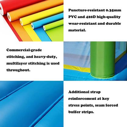 12*9*8ft Bounce House With Blower - Ohberri