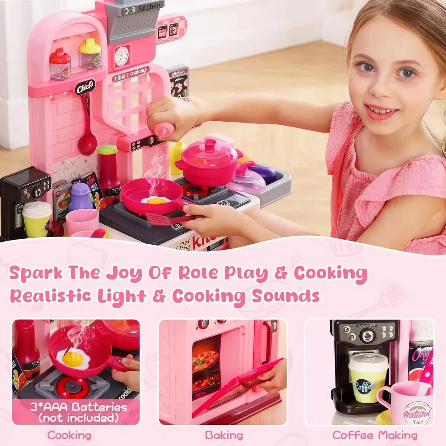 Kids Kitchen Playset and Kitchen Accessories Ohberri