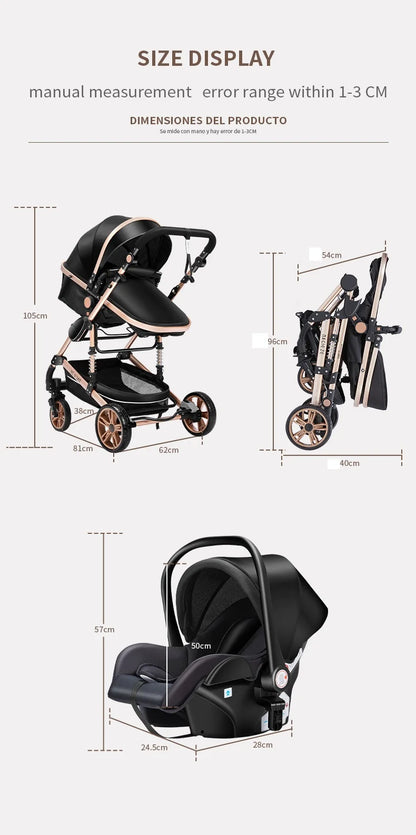 3 in 1 baby  stroller - Ohberri