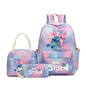 3pcs Stitch Large Capacity Backpack, Cartoon Anime Schoolbag, Kids Girl Travel Commute Knapsack With Lunch Bag And Pencil Case - Ohberri
