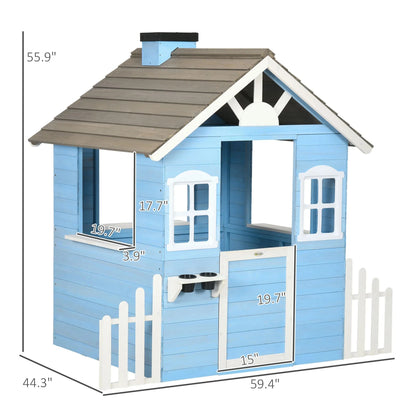 Playhouse for Kids Outdoor, Country Style Wooden Ohberri