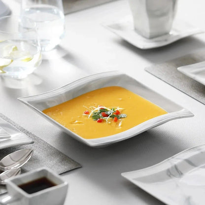 30PCS Marble Porcelain Dinnerware Set Ohberri