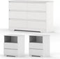 Farmhouse Bedroom Set, 3 Pieces Rustic Wood 6 Drawer Dresser and Nightstands - Ohberri