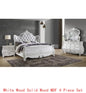Modern 5-Piece Queen Bedroom Set in Pearl White Wood Finish - Ohberri