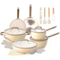 22Pcs Pots and Pans Set Non Stick Ceramic Induction Ohberri