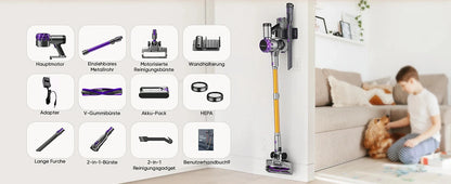 Cordless Vacuum Cleaner 55Mins Running Time with Touchscreen Ohberri
