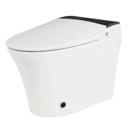 Smart Toilet with Foot Sensor Auto Flush Soft Close Heated Seat Night Light Ohberri