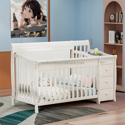High-Quality Height Adjustable Baby Crib Bed - Ohberri