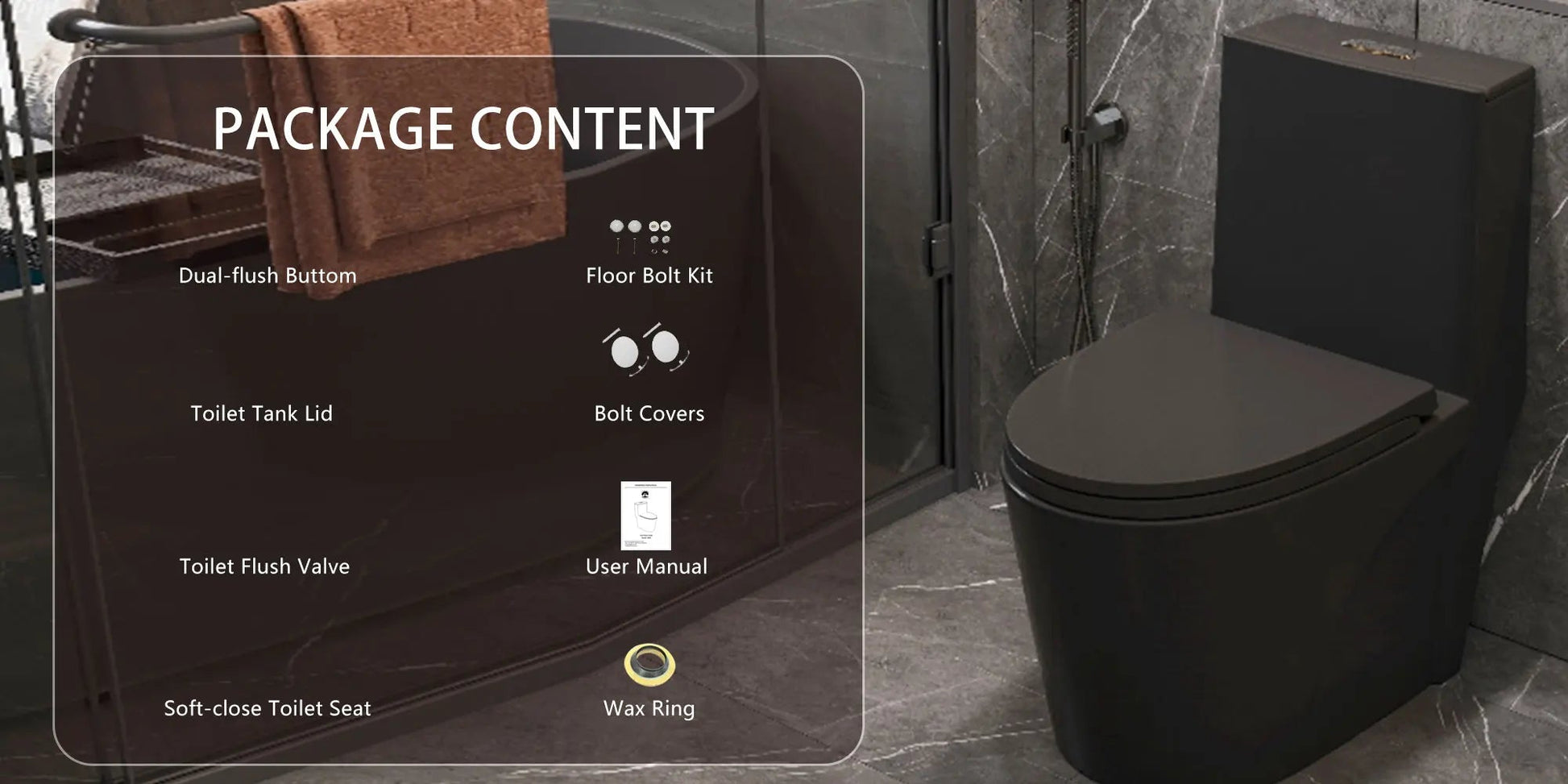 Dual-Flush, Water-Saving Elongated Ohberri