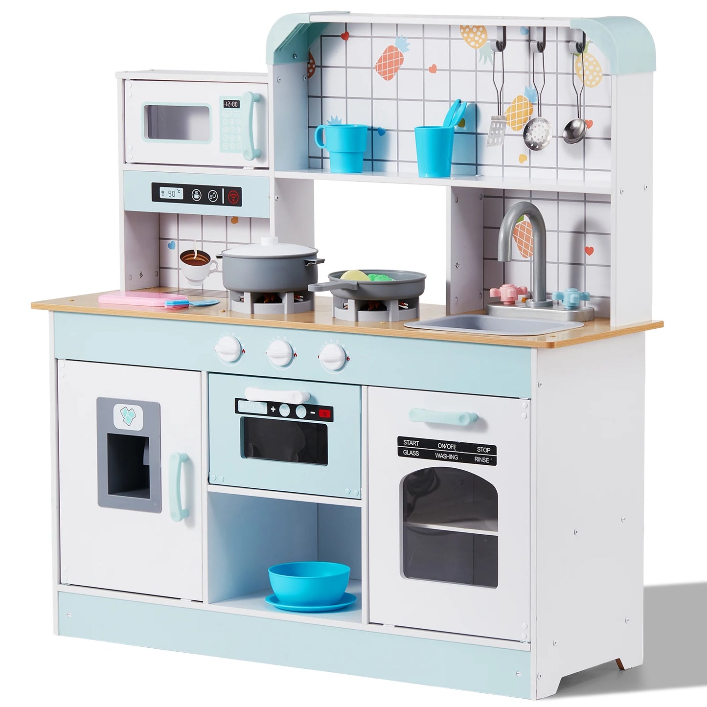 Kitchen Play Set Simulated Cooking Food Tableware - Ohberri