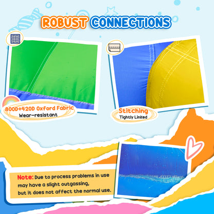 6-in-1 Inflatable Bounce House, Inflatable Water Slide - Ohberri