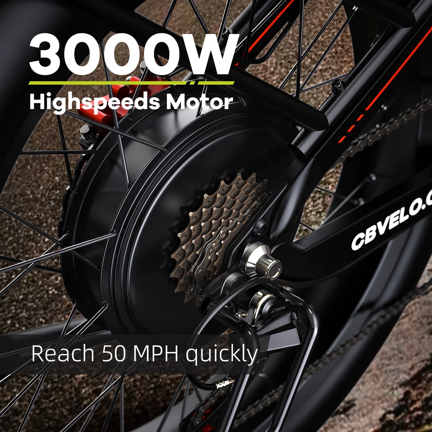 High speed electric ebike for adults, 52V ebike,40AH battery ,full suspension bicycle,hydraulic ebike,fat tyre 26inch 3000W - Ohberri