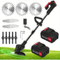 Electric Weed Wacker, 24V 1500MAh Weed Wacker Battery Operated, 3-in-1 Lightweight Lawn Trimmer/Mini-Mower/Brush Cutter - Ohberri