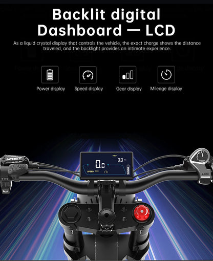 Electric Bike 2000W 48V35AH 55km/h 20“*4.0 Off Road Mountain Ebike - Ohberri