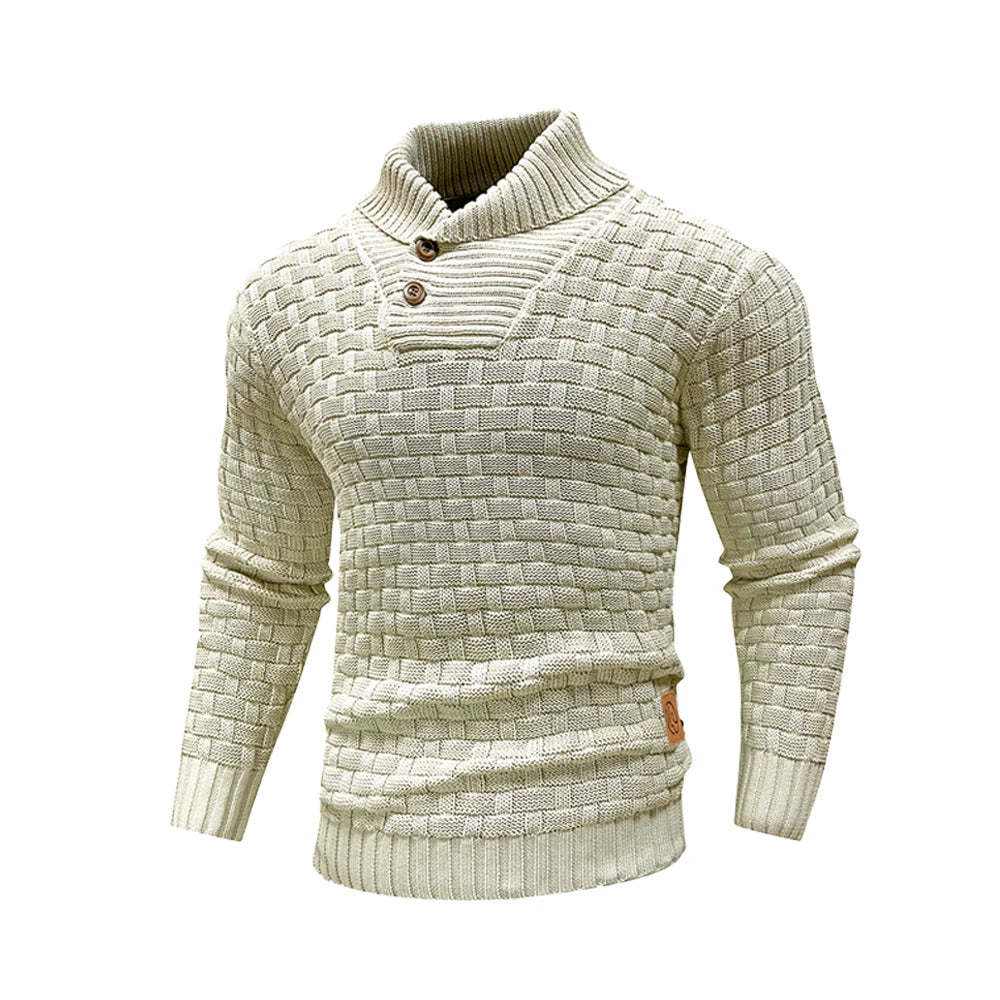Men’s Knitted Sweater Casual Crew Neck Warm Long Sleeve Pullover