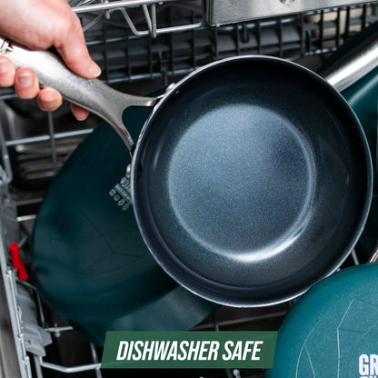 Blue Diamond 12-Piece Toxin-Free Ceramic Nonstick Pots and Pans Cookware Set Ohberri