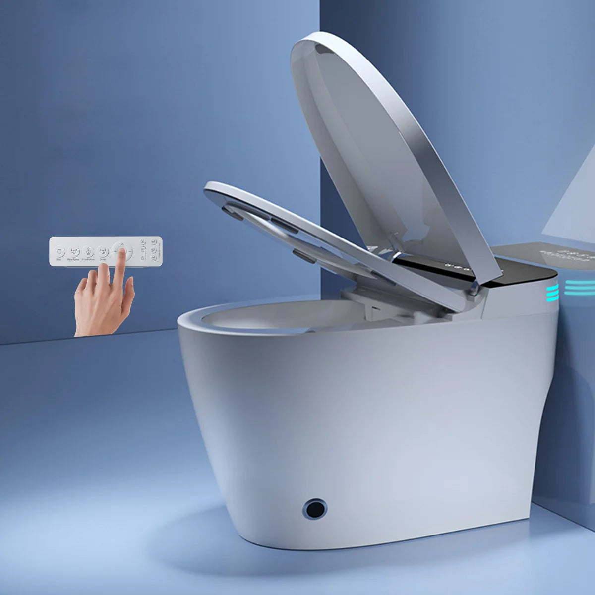 Smart Toilet with Heated Bidet Seat, toilet with bidet built in, AUTO Open/Close Lid Ohberri