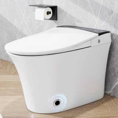 Smart Toilet with Foot Sensor Auto Flush Soft Close Heated Seat Night Light Ohberri