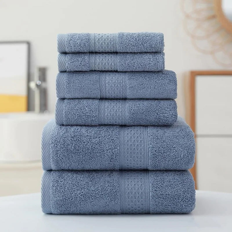 3pcs Luxurious Cotton Towel Set Ultra Soft Highly Absorbent Includes 1 Bath Towels 1 Hand Towels 1 Washcloths - Ohberri