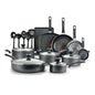 20 Piece Non-Stick Pots and Pans Cookware Set, Grey Ohberri