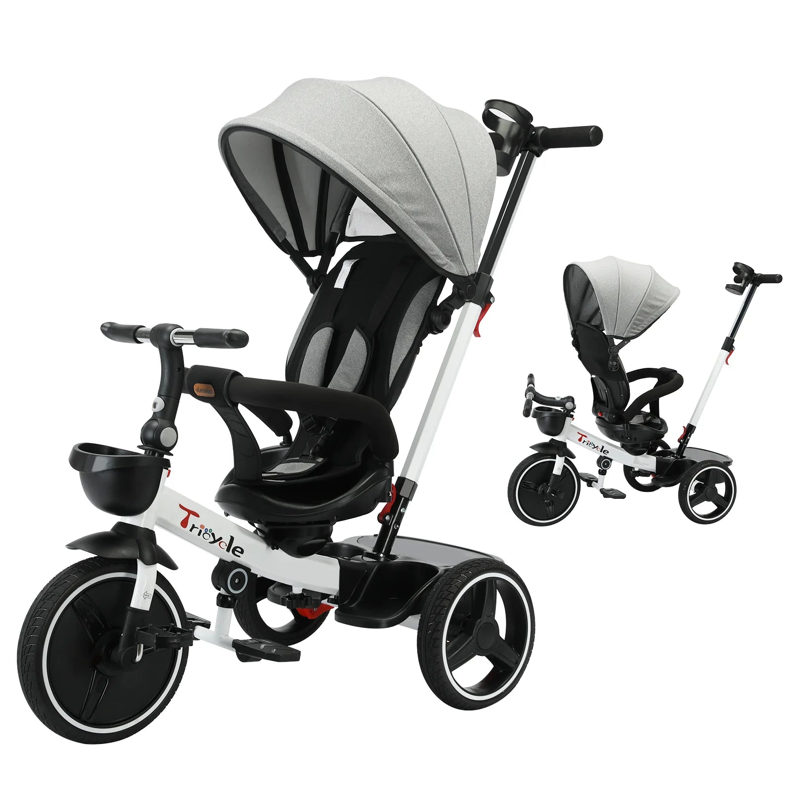 Tricycle Stroller Bike , 5-in-1, Adjustable Canopy, Sitting & Lying,Celerity - Ohberri