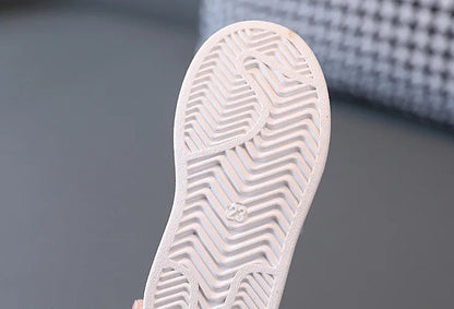 Children's Sneakers Kids Fashion Design White Non-slip Casual Shoes Boys Girls Hook Breathable Sneakers Toddler Outdoor Shoes Ohberri