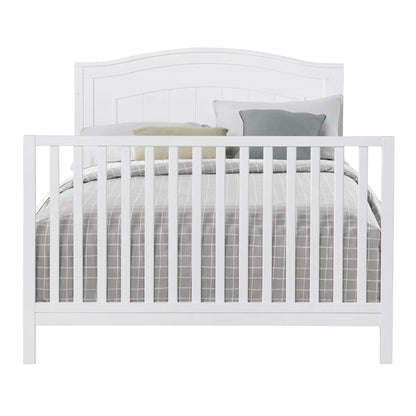 North Bay 4-in-1 Convertible Crib, Snow White, GREENGUARD Gold Certified, Wooden Crib Ohberri