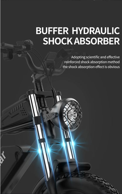 Electric Bicycle 2000W Dual Motor 52V40AH Dual Battery  55KM/H - Ohberri