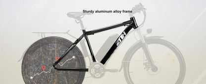 1000W Motor Peak 48V Electric Bike 26 inch Electric Mountain Bike 50Miles Range 20MPH - Ohberri