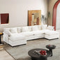 U-Shaped Sectional Sofa – 3-Seater Modern Deep Seat - Ohberri