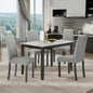 5-Piece Dining Set with Faux Marble Tabletop, Faux Marble dining table set for 4, Modern Wooden Dining Table Set for Kitchen - Ohberri
