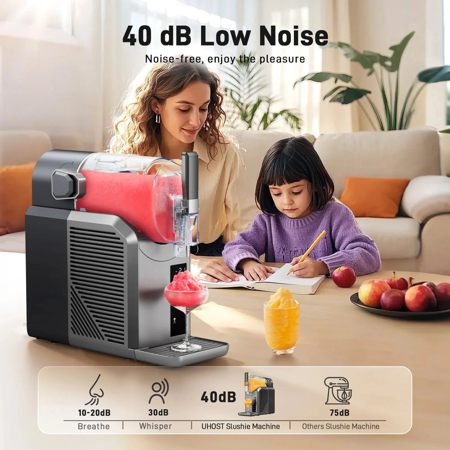 7 in 1 Professional Home Slushie Machine No Ice Needed Rapid Chill Technology Ohberri