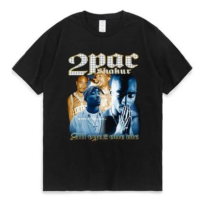 2pac Cotton T-Shirt Printed Short Sleeve Ohberri