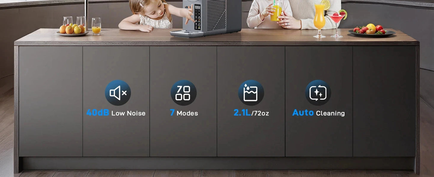 Slushie Machine with Self-Cleaning Function No Ice Needed 7 Preset Programs Ohberri