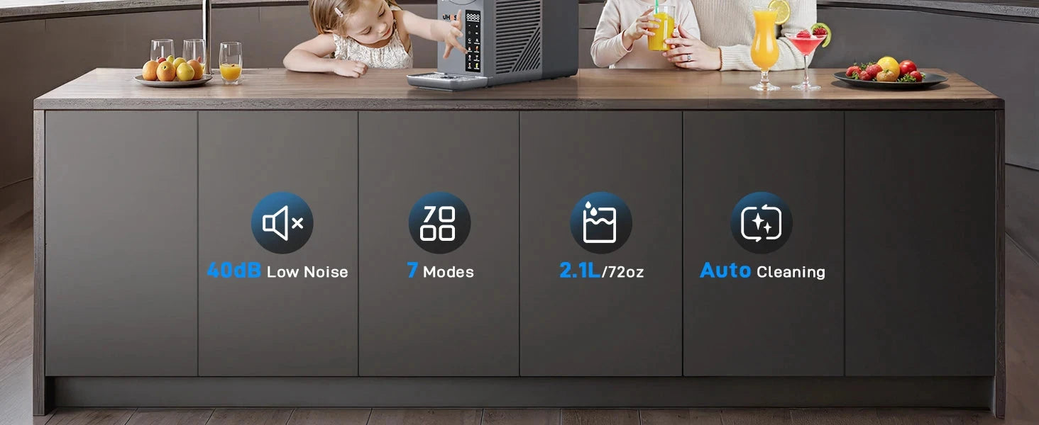 Slushie Machine with Self-Cleaning Function No Ice Needed 7 Preset Programs Ohberri