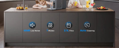 Slushie Machine with Self-Cleaning Function No Ice Needed 7 Preset Programs Ohberri