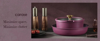 21pcs Pots and Pans Set, Nonstick Cookware Set Detachable Handle, Induction Ohberri