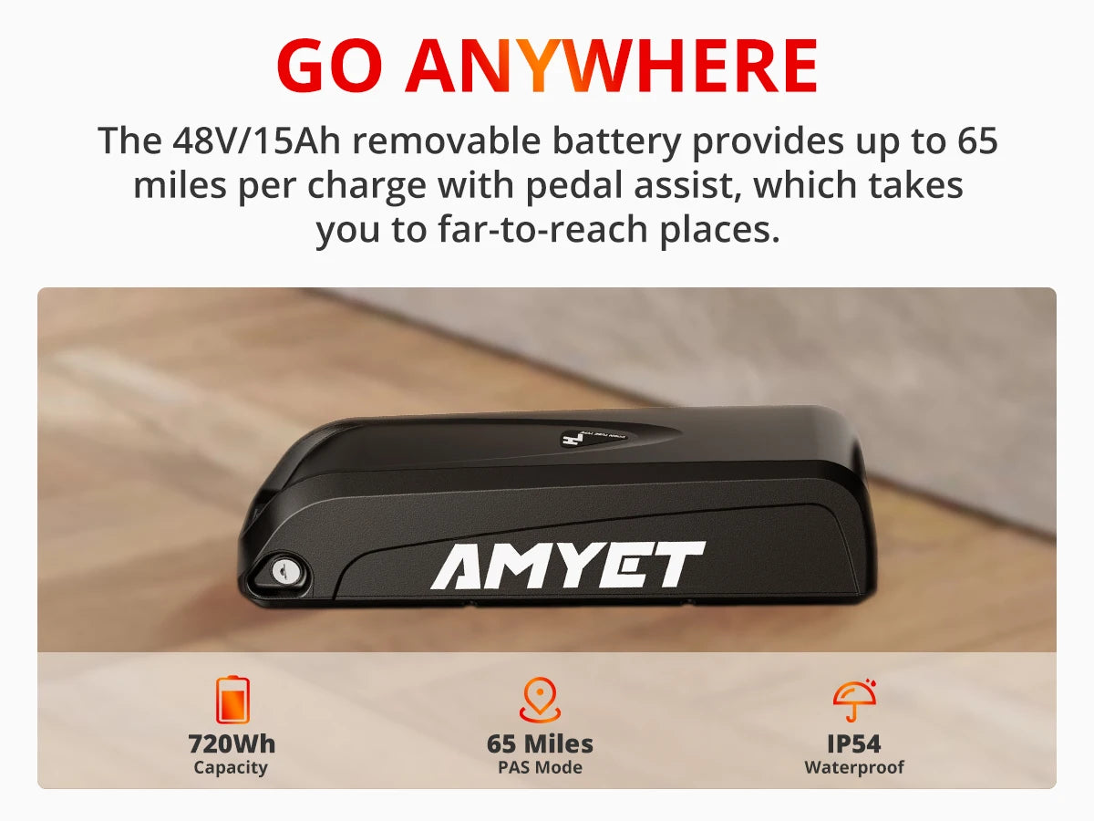 Peak 1500W 48V 15AH 26" Fat Tire Mountain Bike 31mph  Electric Dirt Bike - Ohberri