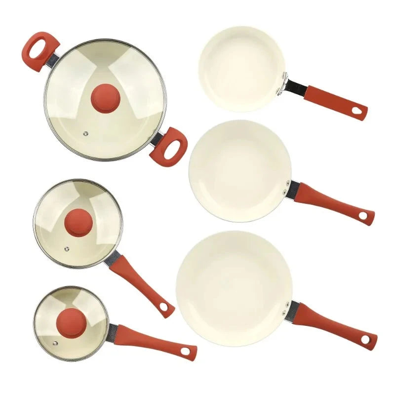 12 Piece Nonstick Aluminum Alloy Cookware Set, Blue Ohberri