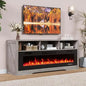 65''Fireplace TV Stand with 60" Fireplace with Open Storage Shelve Ohberri