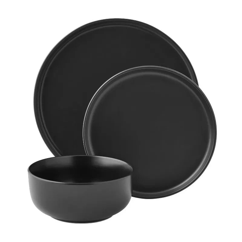 Simple and versatile, matte 12-piece earthenware dinnerware set Ohberri