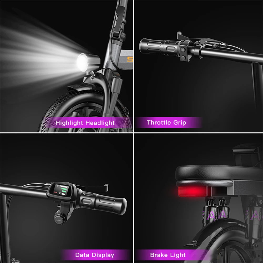 Electric Bikes 25MPH 600W Peak Motor,24-32Miles - Ohberri