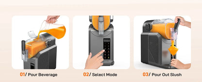 7 in 1 Professional Home Slushie Machine No Ice Needed Rapid Chill Technology Ohberri