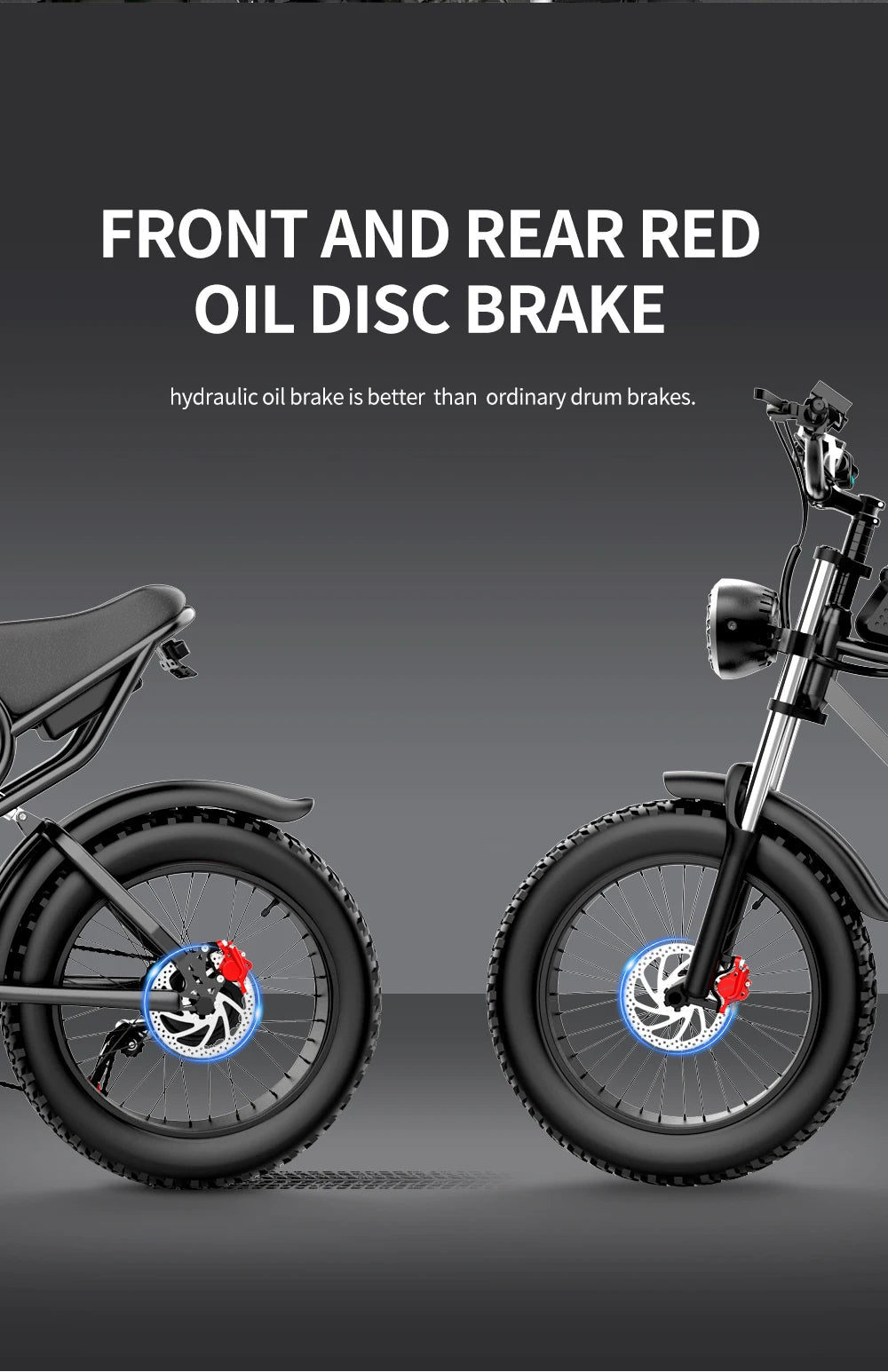 Electric Bicycle 2000W Dual Motor 52V40AH Dual Battery  55KM/H - Ohberri