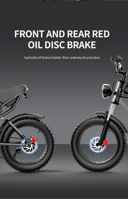 Electric Bicycle 2000W Dual Motor 52V40AH Dual Battery  55KM/H - Ohberri