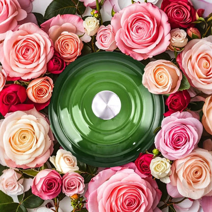 3 Quart Enameled Cast Iron Dutch Oven Pot with Lid, Oven Safe up to 550° Ohberri